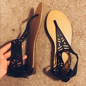 Forever 21 Black Sandals NEW